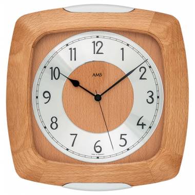 HORLOGE EN BOIS AMS - 5804/18