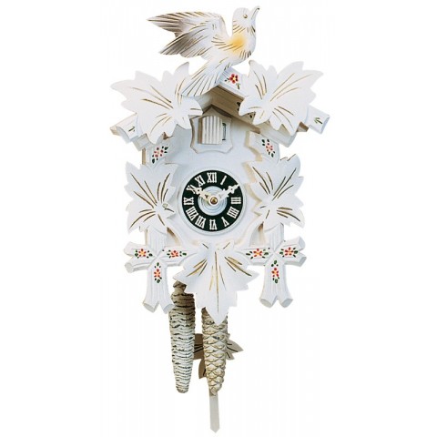 Broche Vintage Tchécoslovaquie - Horloge Coucou - Occasion En Métal Doré